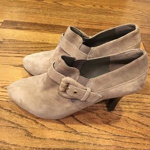 Alex Marie Taupe Suede Booties, 6.5